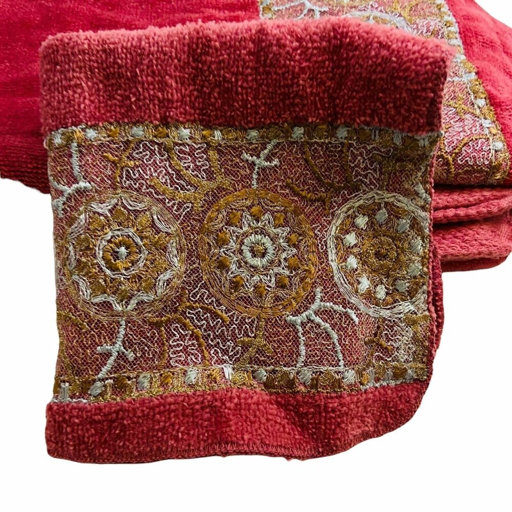 #4335 VTG Martex pink embroidered towels set